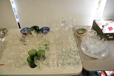 Lot 61 - Waterford 'Lismore' pattern glasses, and other glassware.