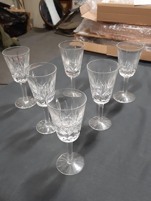 Lot 61 - Waterford 'Lismore' pattern glasses, and other glassware.