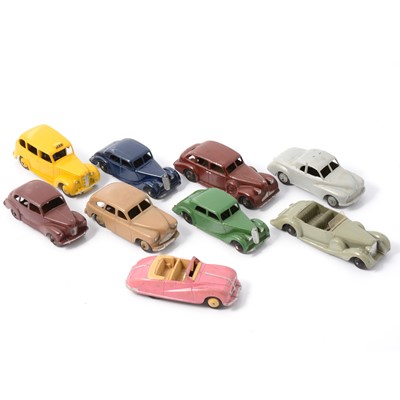 Lot 201 - Nine Dinky Toy cars.