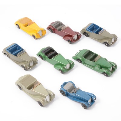 Lot 205 - Eight Dinky Toy open-top sports cars
