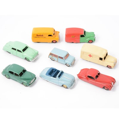 Lot 206 - Eight Dinky Toy cars and vans