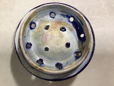 Lot 39 - A G Harley Jones, Wilton Ware blue lustre bowl and potpourri jars.