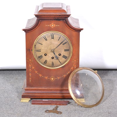 Lot 435 - Gustav Becker Medialle D'Or pagoda top shelf clock.