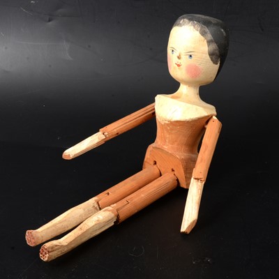 Lot 349 - A 19th-century Dutch type wooden Peg doll