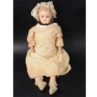 Lot 352 - A Victorian composition head doll