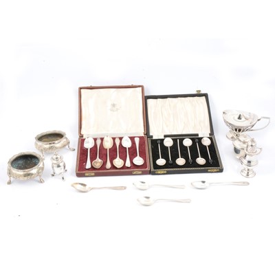 Lot 228 - Silver condiments and cutlery