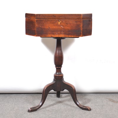 Lot 471 - George III mahogany pedestal work table