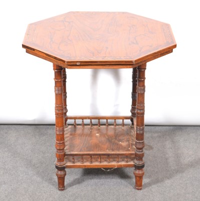 Lot 378 - Victorian inlaid rosewood window table