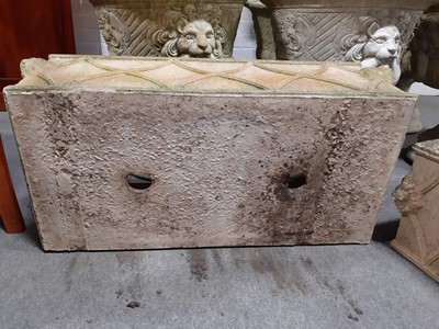 Lot 537 - Pair of modern stone rectangular planters