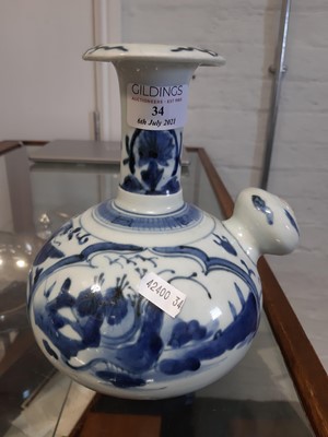 Lot 40 - Chinese porcelain blue and white ewer, Ming style