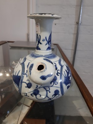 Lot 40 - Chinese porcelain blue and white ewer, Ming style