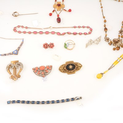 Lot 304 - Collection of vintage costume jewellery in the antique style.