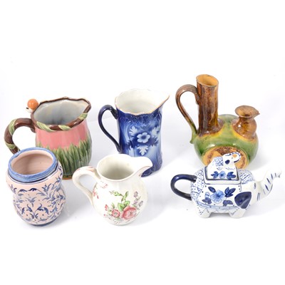Lot 77 - Ceramic jugs, vases, and other decorative items.