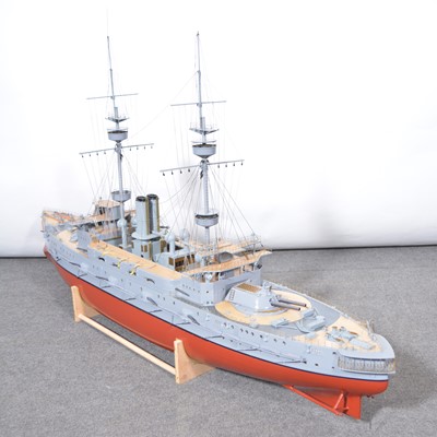 Lot 165 - A large scratch-built model of a WW2 Navel military war ship