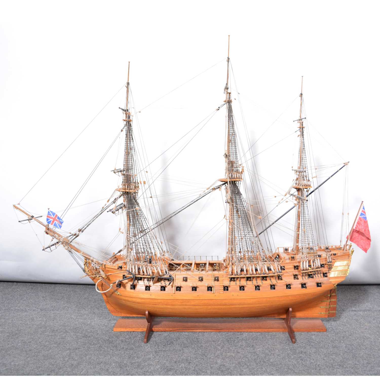 Lot 168 - A scratch-built model of a sailing galleon ship