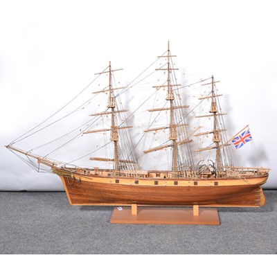 Lot 162 - A scratch-built model of a sailing galleon ship