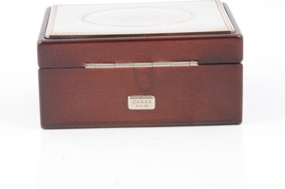 Lot 196 - Carr's of Sheffield Ltd wooden keepsake box with oval beaded silver lid, new and boxed.