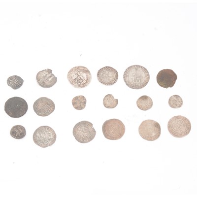 Lot 180 - Small collection of Roman and English silver coins.
