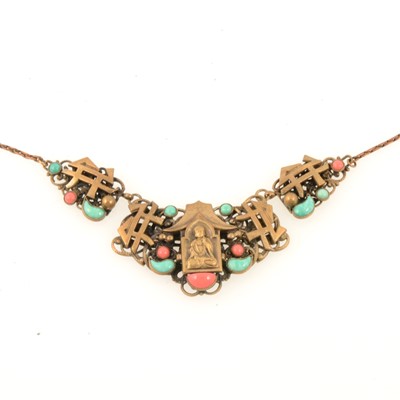 Lot 291 - Necklace influenced by The Chinese Art Exhibition of 1935-1936, probably Max Neiger of Gablonz