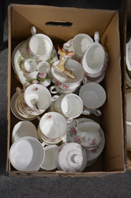 Lot 47 - Three boxes of assorted part tea and dinner wares