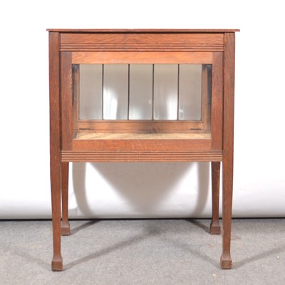 Lot 472 - Edwardian oak vitrine