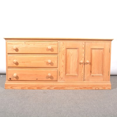 Lot 464 - Modern low pine cupboard