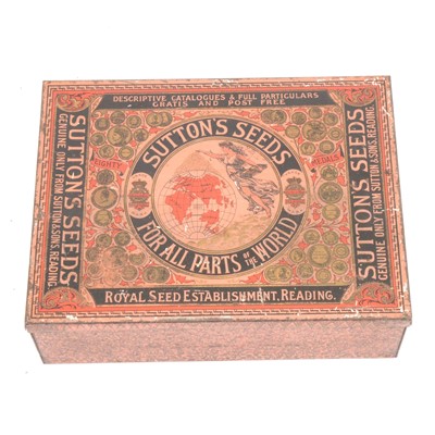 Lot 158 - Sutton's Seeds Reading decorated tin