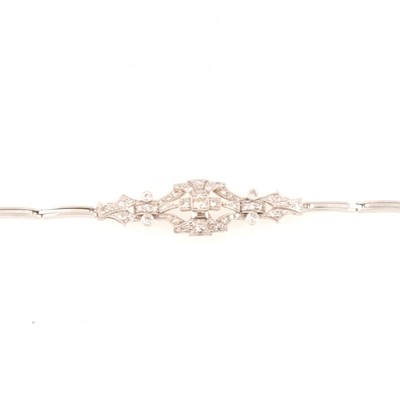 Lot 241 - Art Deco style diamond set expanding bracelet.
