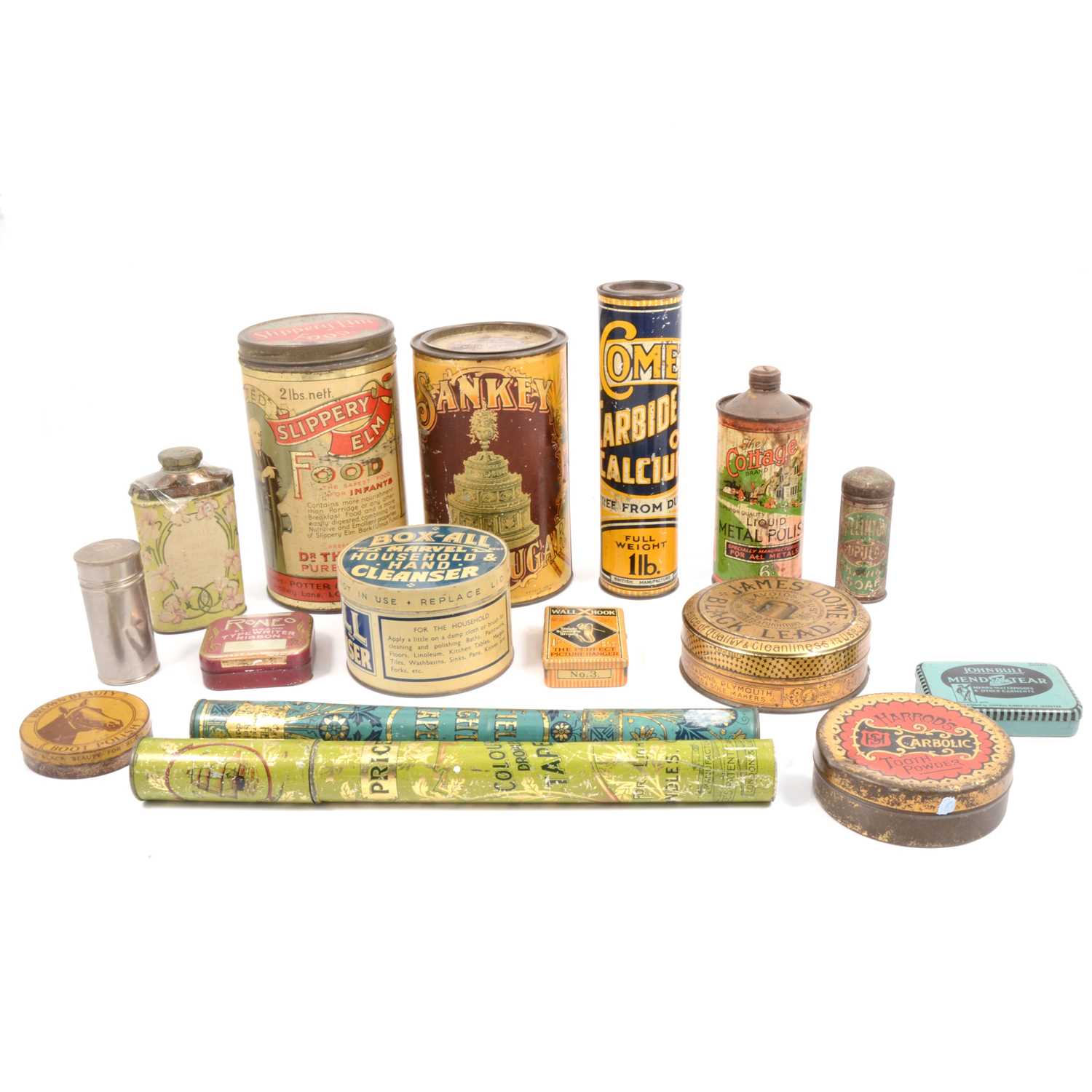 Lot 132 - A selection of mostly early 20th century home product and household tins