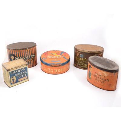 Lot 137 - Five Sharp's toffee tins