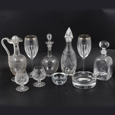 Lot 86 - Decanters, stemware, and other glasswares.