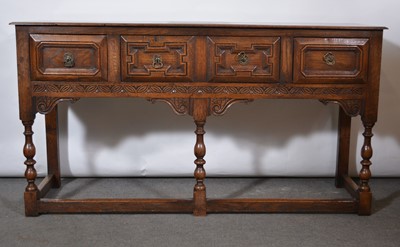 Lot 448 - Reproduction oak dresser base