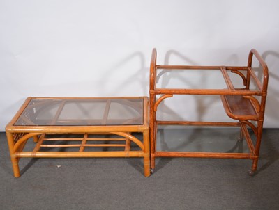 Lot 504 - Suite of bamboo and cane conservatory furniture