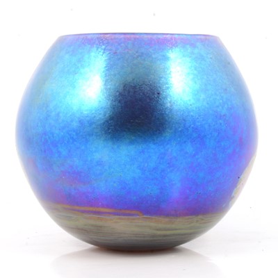 Lot 180 - Siddy Langley, a 'Harvest Moon' iridescent glass vase, 2002.
