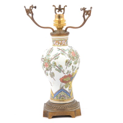 Lot 54 - Gilt bronze mounted table lamp