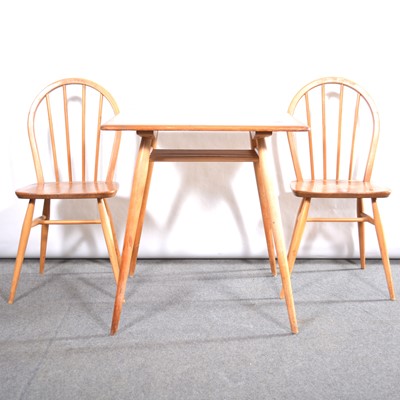 Lot 474 - Ercol kitchen table and two chairs