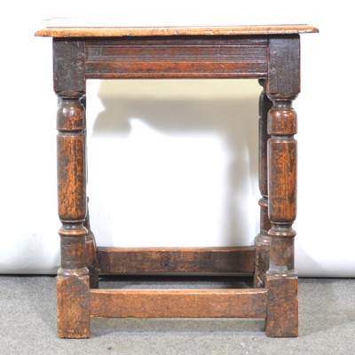 Lot 465 - Oak joint stool