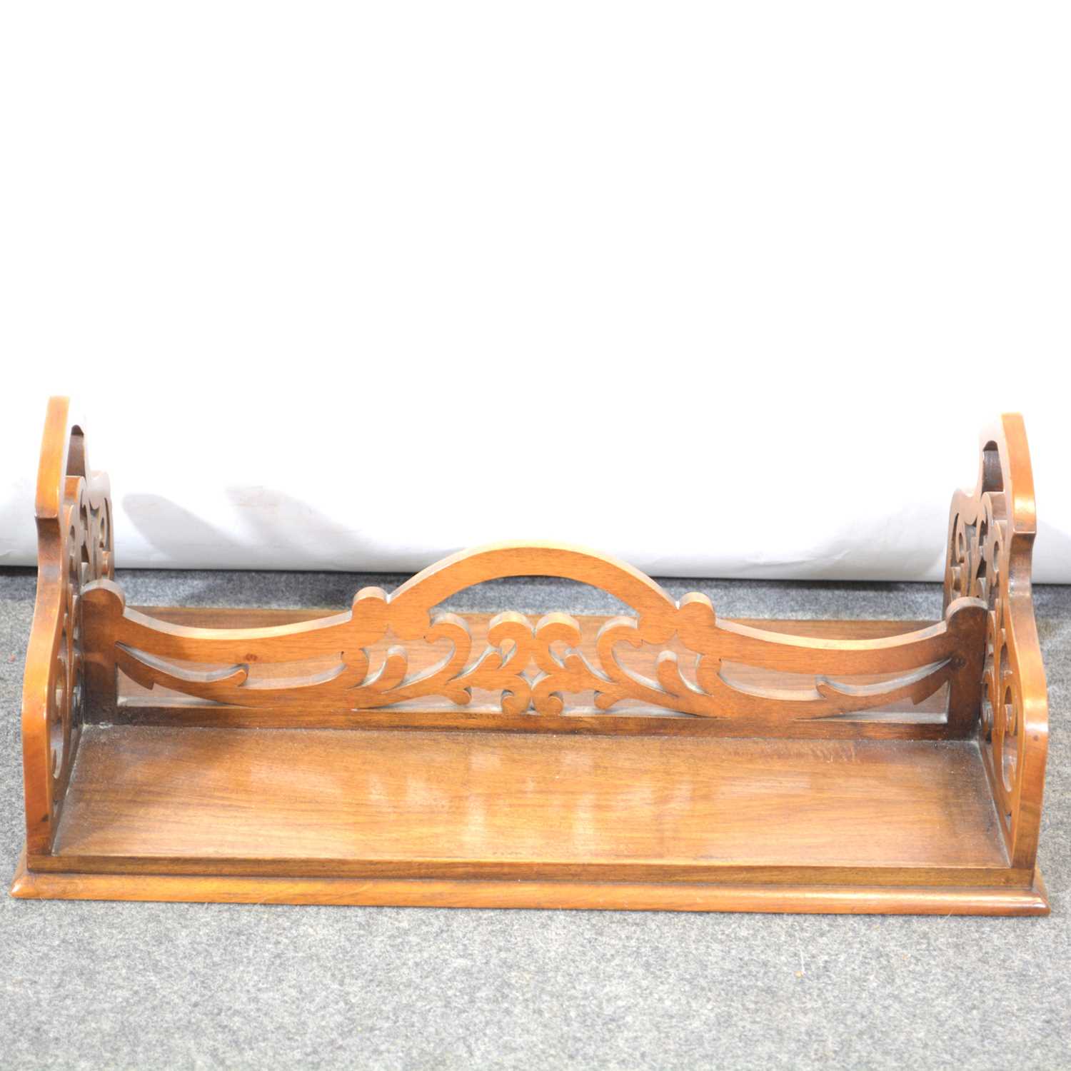 Book Double Rack Lot 484 - Walnut double sided book rack,
