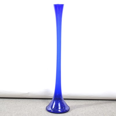Lot 85 - Tall royal blue glass spill vase.