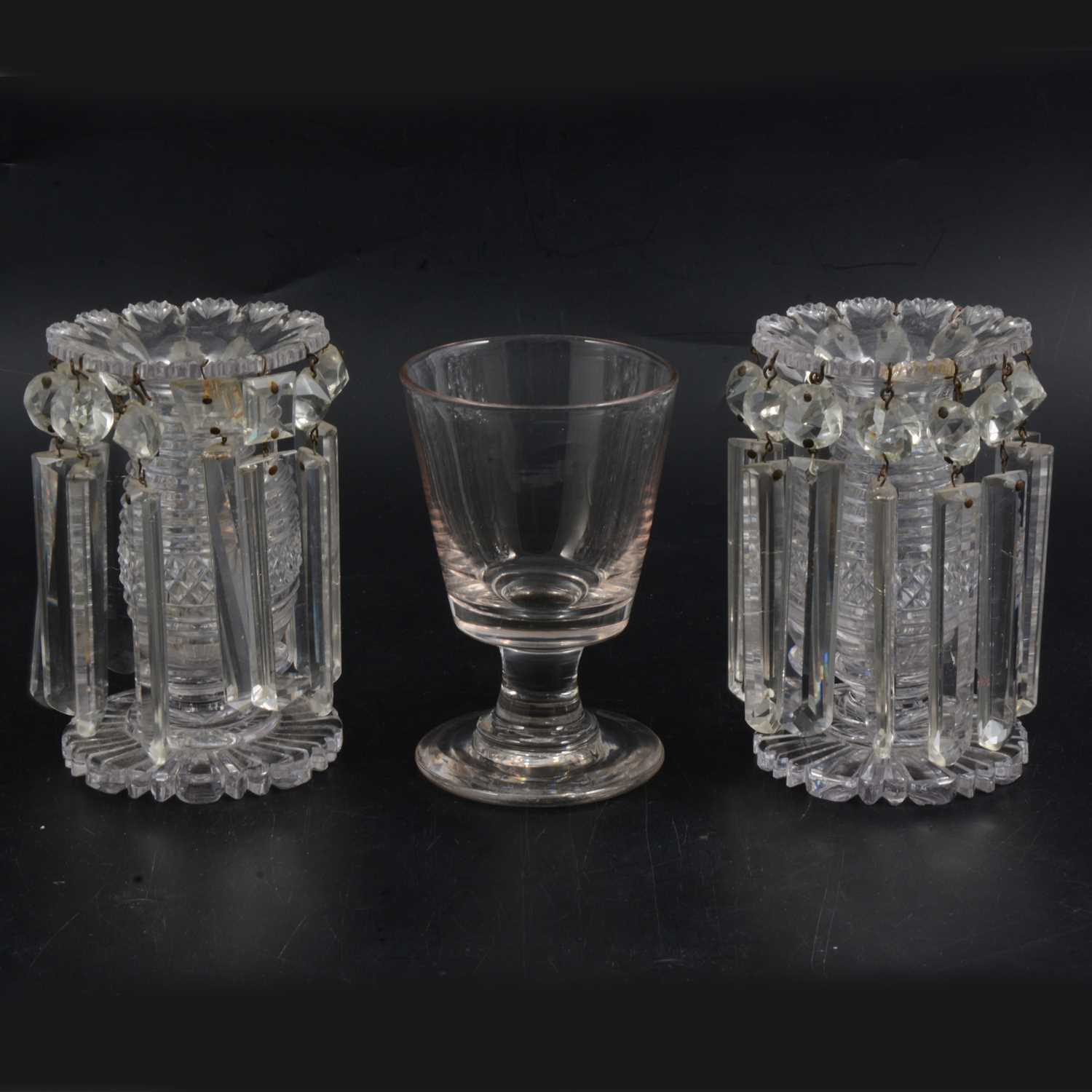 Lot 82 Pair Of Victorian Glass Lustres And A Tavern