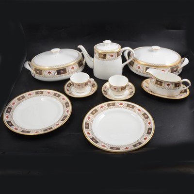 Lot 103 - Royal Crown Derby 'Derby Borders' pattern part dinner and coffee service.