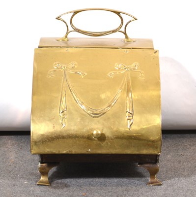 Lot 512 - Brass coal box