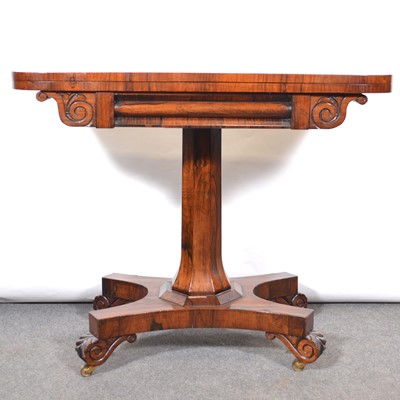 Lot 361 - William IV rosewood card table