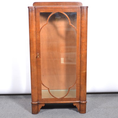 Lot 353 - Small walnut china cabinet