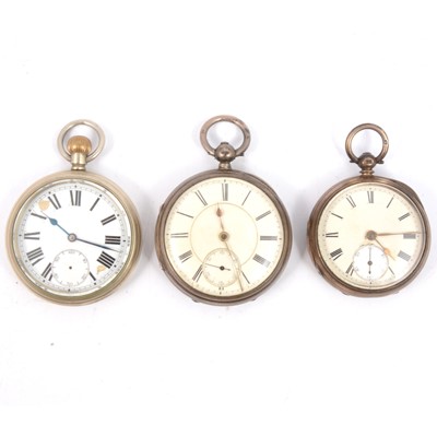 Lot 317 - Silver and other metal pocket watches.