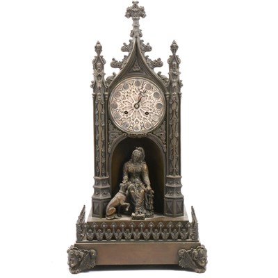 Lot 107 - French bronzed metal mantel clock