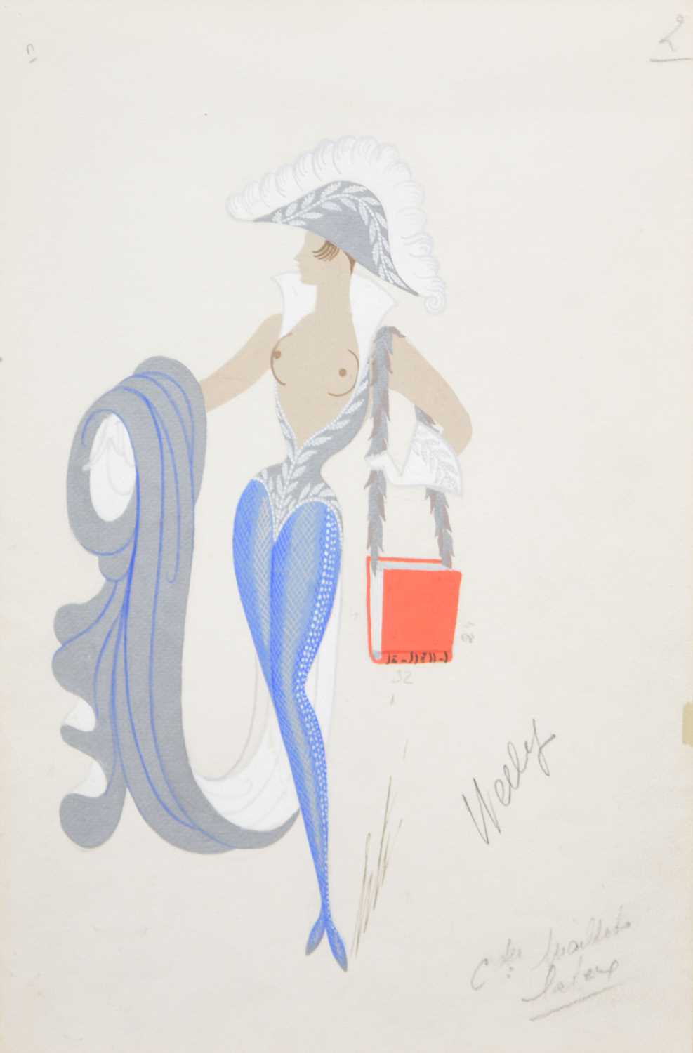 Lot 359 - Romain de Tirtoff (Erte) - Costume design for the Bal Tabarin, Paris.