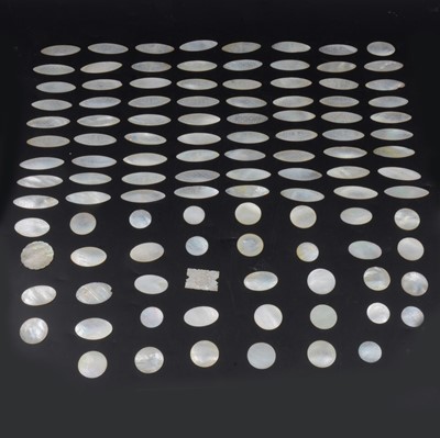 Lot 203 - Mother-of-pearl gaming counters.