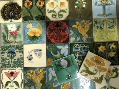 Lot 148 - A quantity of Victorian and Edwardian decorative tiles.