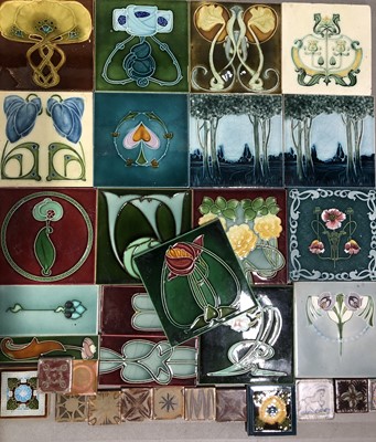 Lot 149 - A quantity of Victorian and Edwardian decorative tiles.